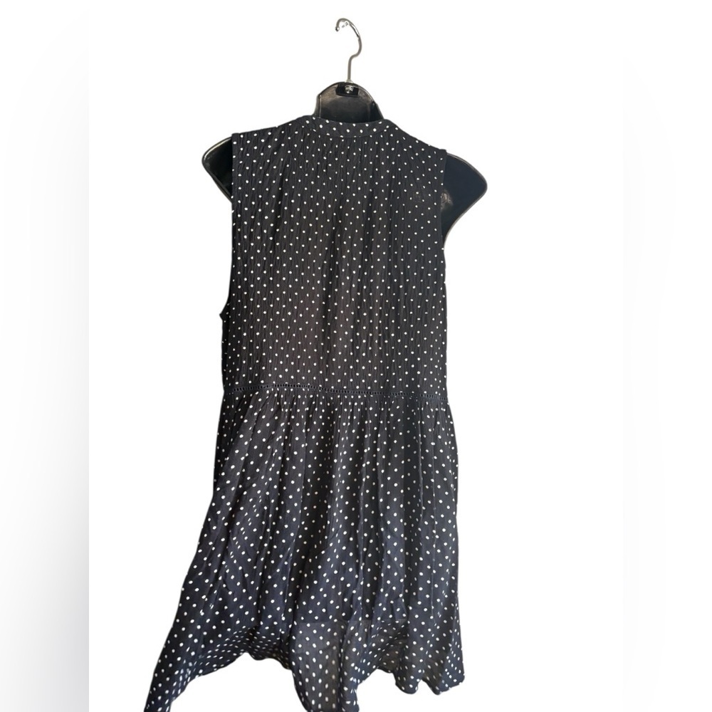 Anthropology Nia tunic button front polka dots tank top sz Large flowy - Picture 8 of 9